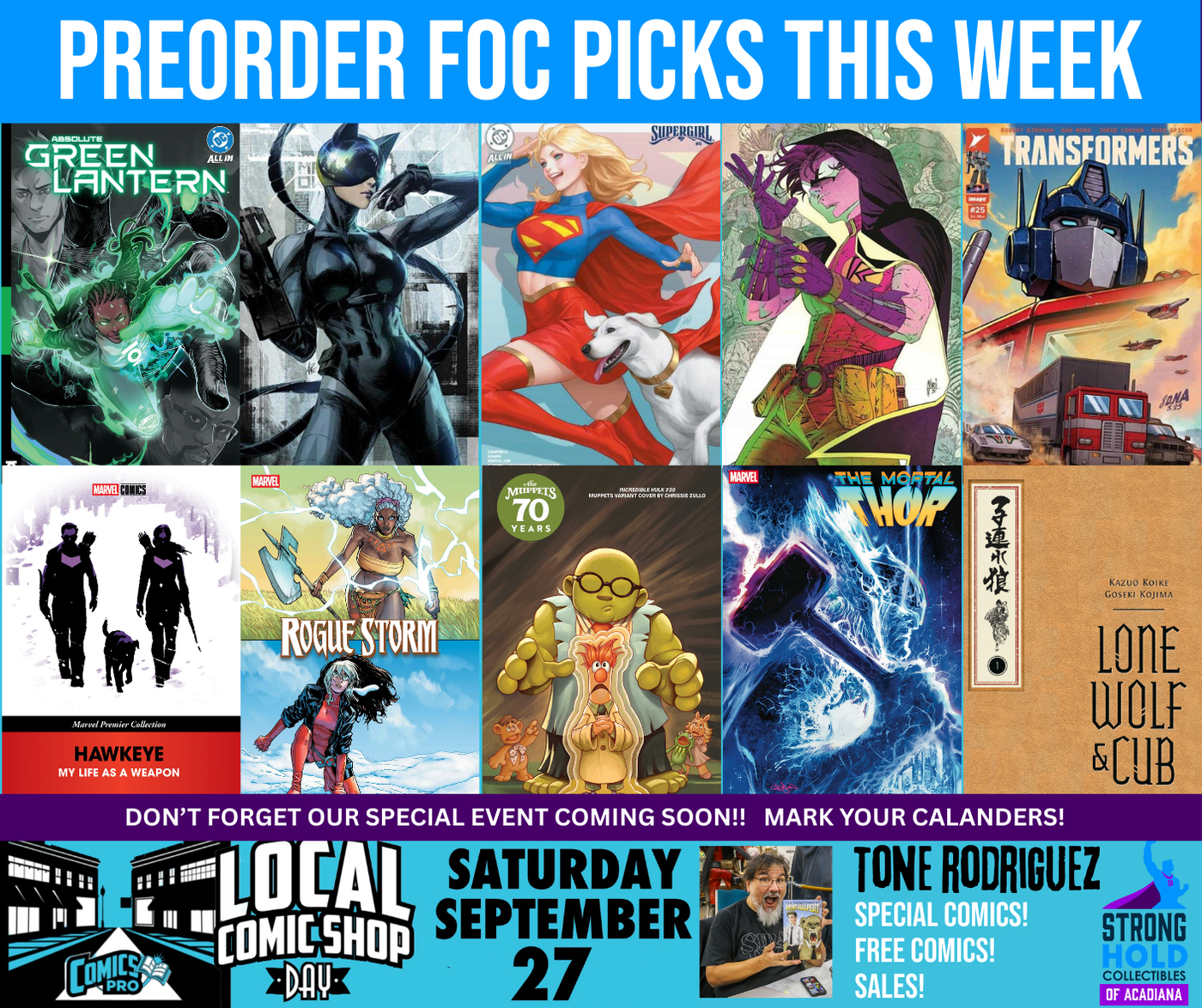 FOC Picks! Preorder before Final Order Cutoff to guarantee your comics!