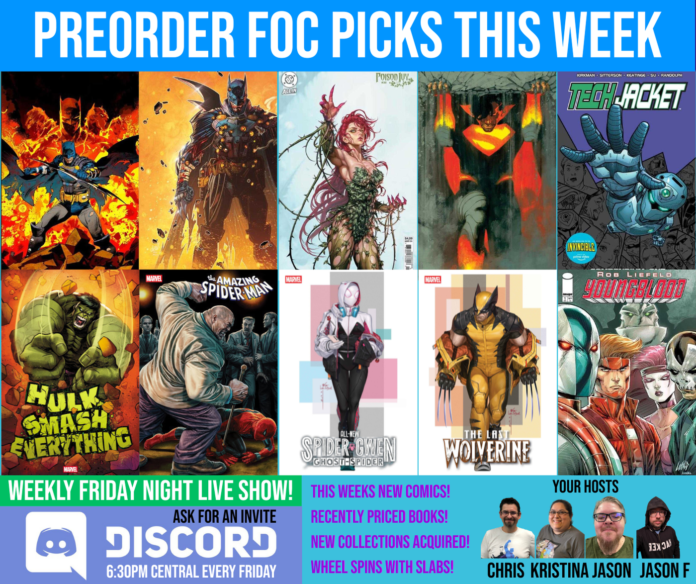 FOC Picks! Preorder before Final Order Cutoff to guarantee your comics!
