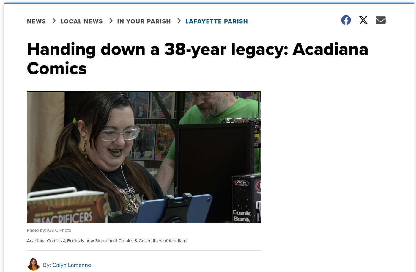 Handing down a 38-year legacy: Acadiana Comics