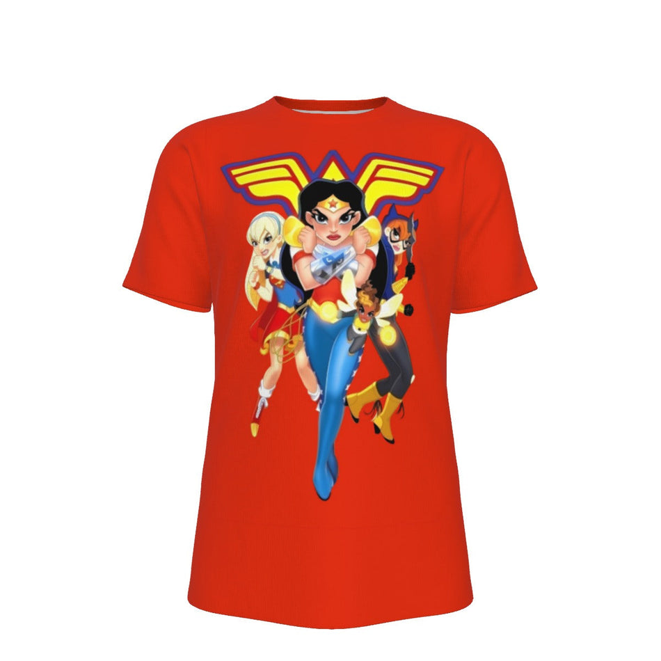 DC SUPERHERO GIRLS 1 ALL OVER PRINT SHIRT AND TANK TOP- WONDER WOMAN