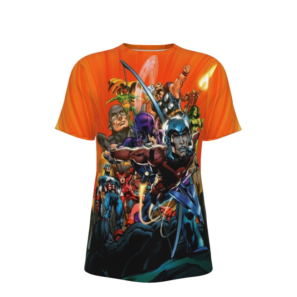 NEW AVENGERS POSTER BY NEAL ADAMS ALL OVER PRINT SHIRT AND TANK TOP
