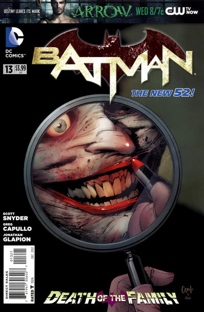 Batman 2011 #13 Greg Capullo "Joker" Cover - back issue - $9.99