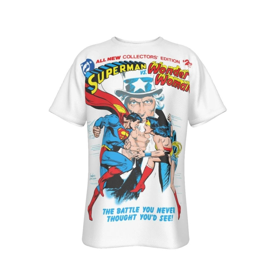 SUPERMAN VS WONDER WOMAN ALL OVER PRINT SHIRT AND TANK - JOSÉ LUIS GARCÍA-LÓPEZ ART