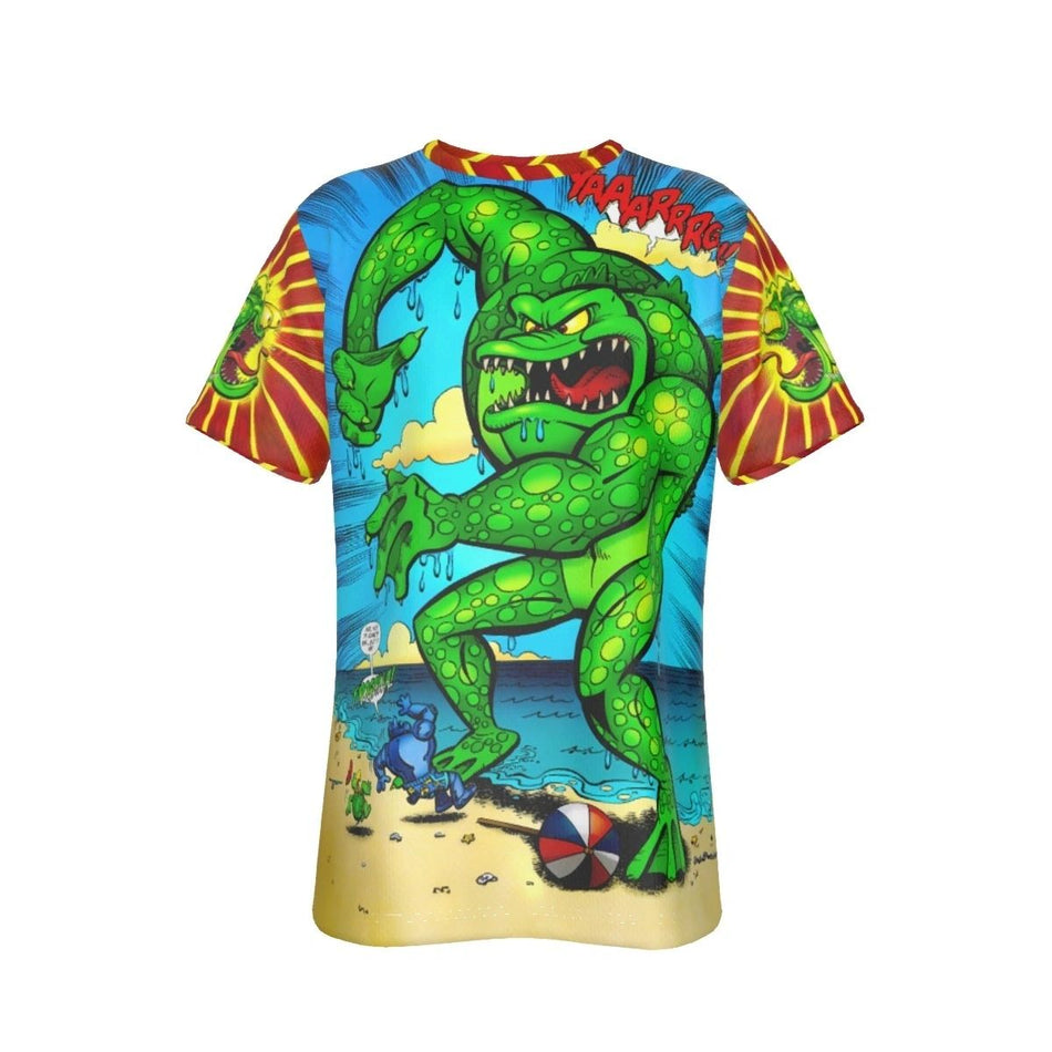 FROGZILLA FROM CAPTAIN CARROT AND ZOO CREW ALL OVER SHIRT AND TANK TOP