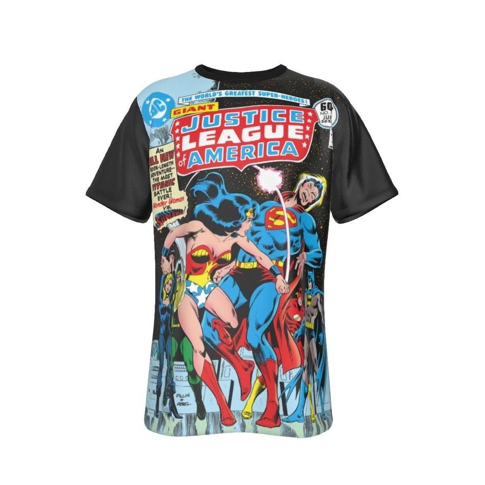 JLA 143 ALL OVER PRINT SHIRT AND TANK - SUPERMAN VS WONDER WOMAN