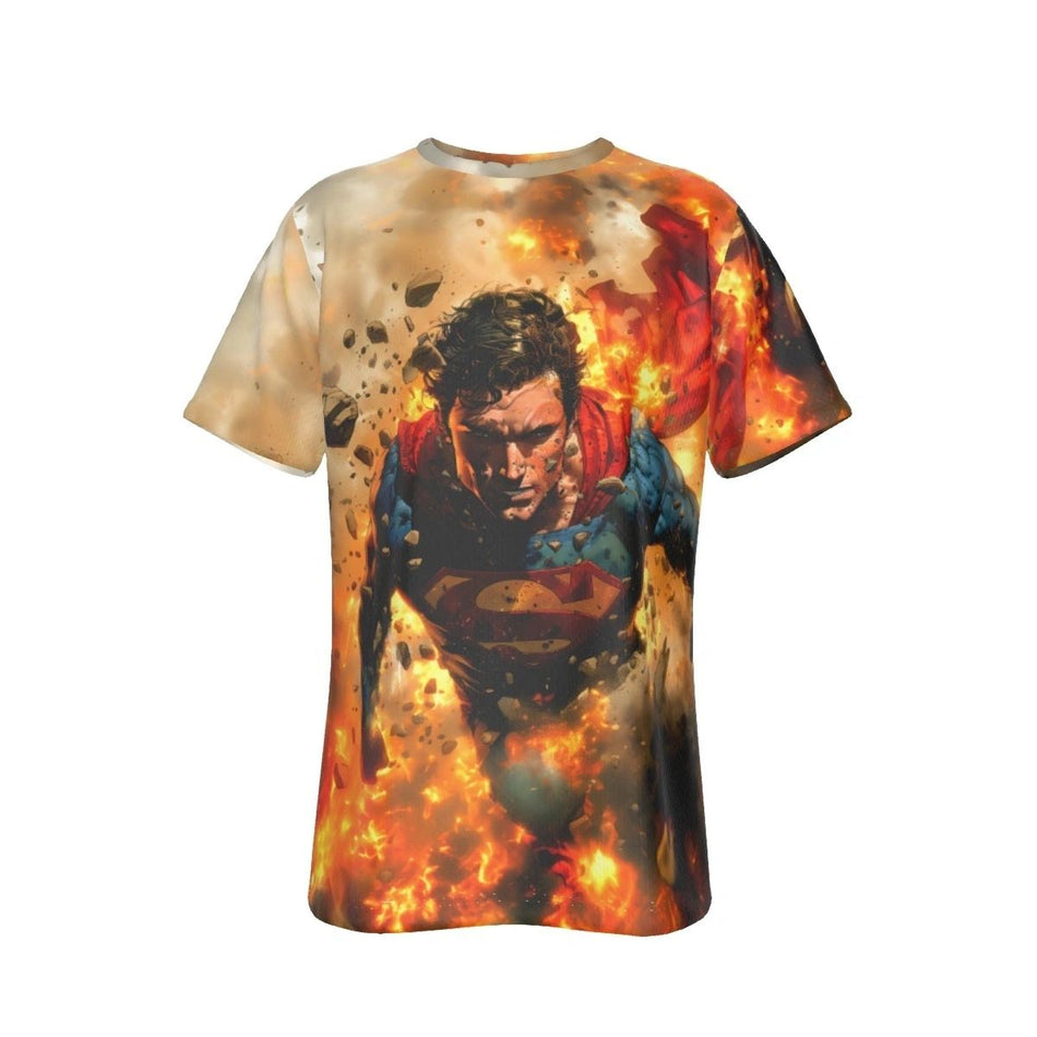 SUPERMAN IN EXPLOSION ALL OVER PRINT SHIRT AND TANK TOP