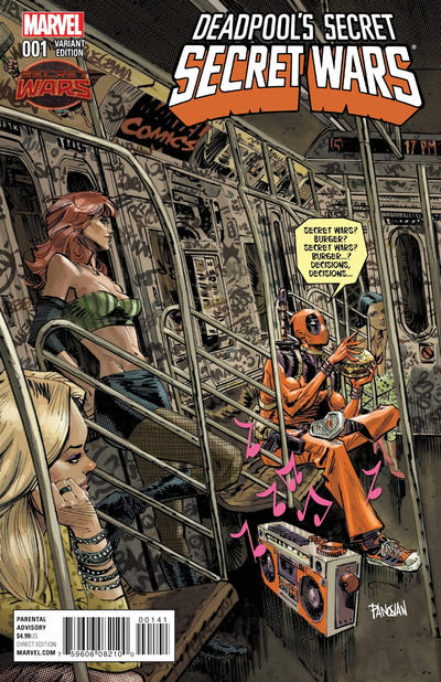 Deadpool's Secret Secret Wars 2015 #1 Incentive Dan Panosian NYC Variant - high grade - $19.99