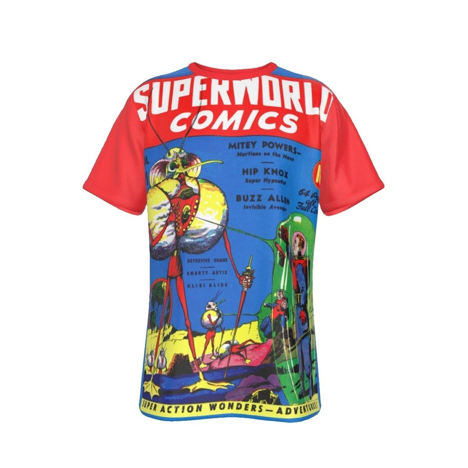 SUPERWORLD COMICS 1 ALL OVER PRINT SHIRT AND TANK