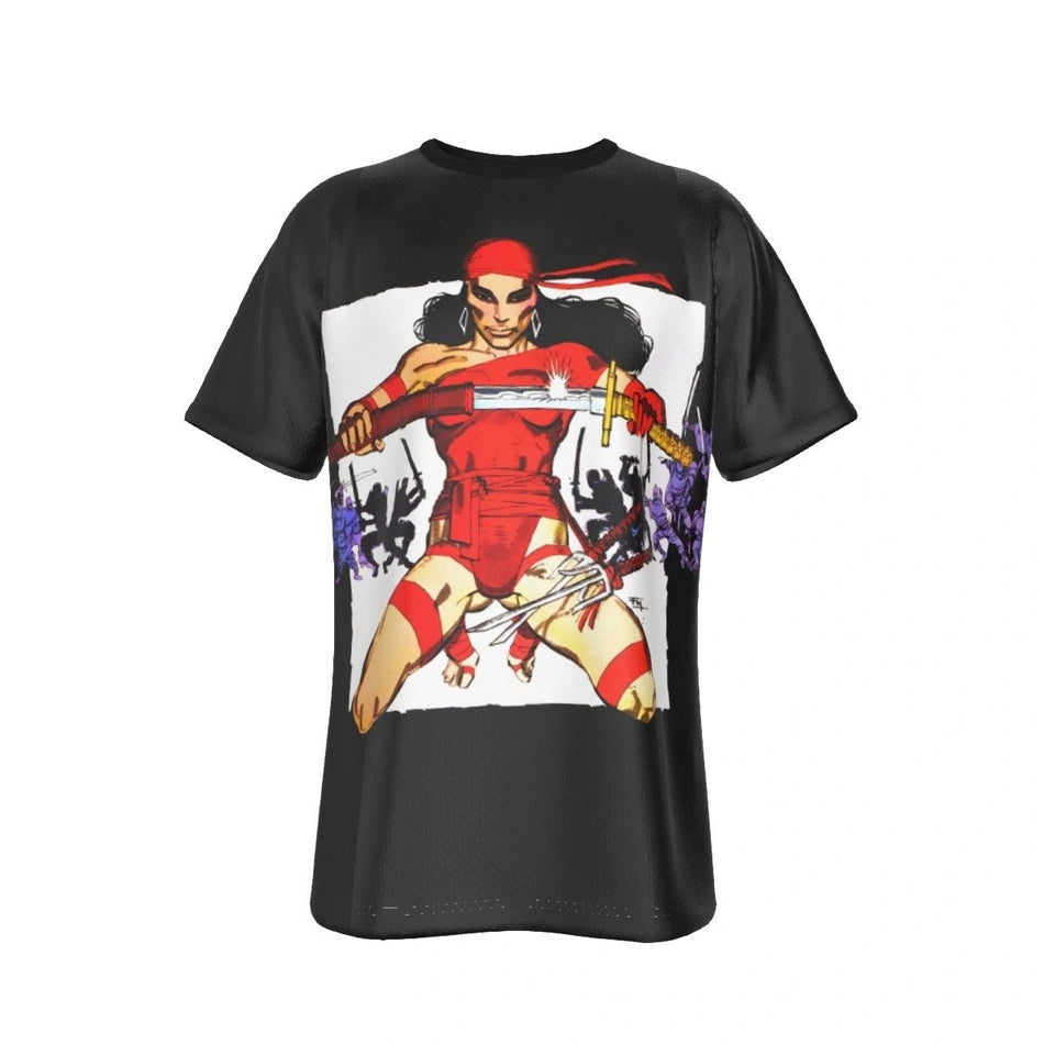 ELEKTRA BY FRANK MILLER ALL OVER PRINT SHIRT AND TANK