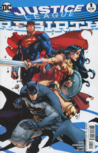 Justice League: Rebirth 2016 #1 Joe Madureira Cover - high grade - $6.99