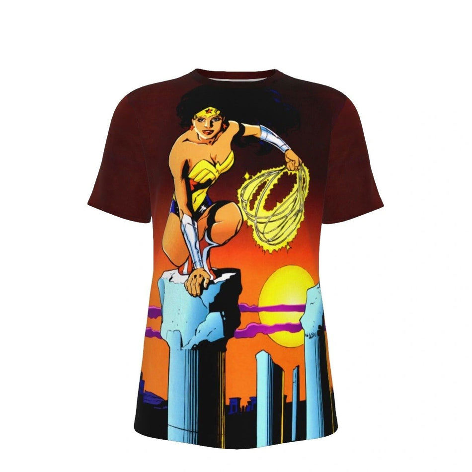WONDER WOMAN STUART IMMOMEN PINUP ALL OVER PRINT SHIRT & TANK