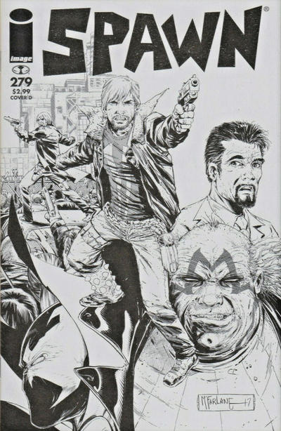 Spawn 1992 #279 Cover D - Black and White Walking Dead Tribute - back issue - $17.99