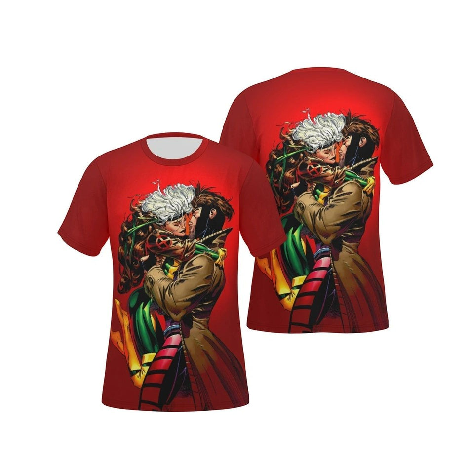 GAMBIT ROGUE KISS ALL OVER SHIRT AND TANK TOP - VALENTINES