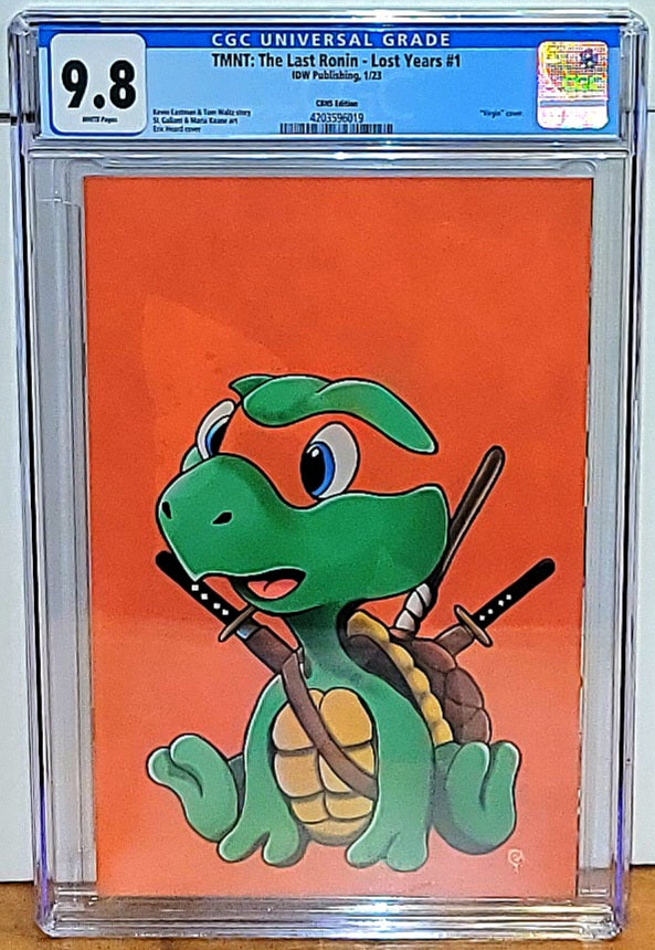 TMNT Last Ronin the Lost Years #1 Michelangelo baby Virgin Negative Eric Heard Variant [Limited Edition 777] Store Exclusive CGC 9.8