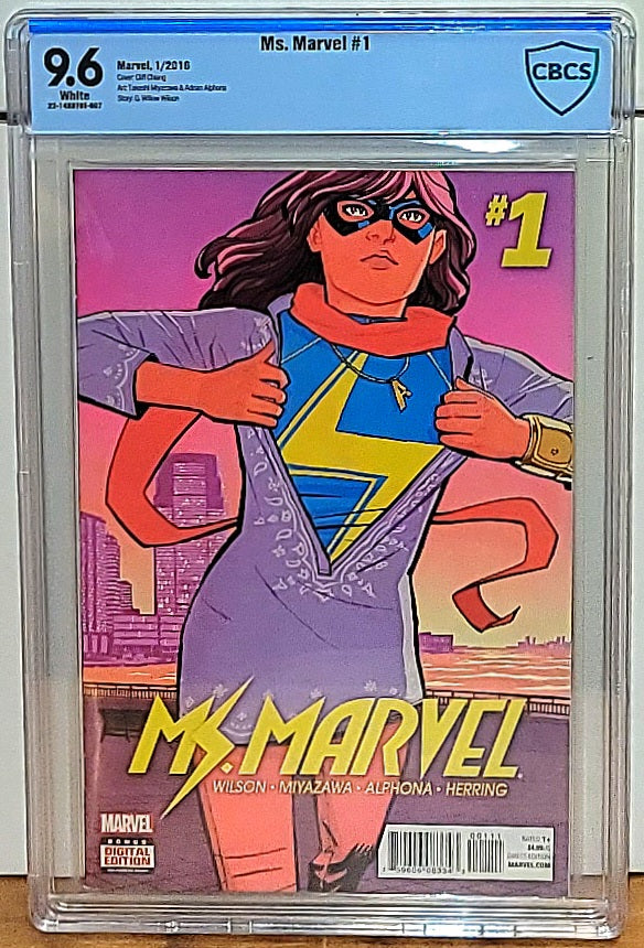 Ms. Marvel #1 CBCS 9.6 Cliff Chiang Variant