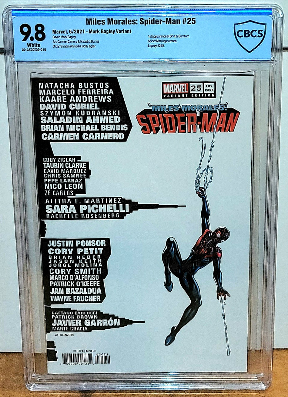 Miles Morales: Spider-Man #25 CBCS 9.8 Bagley Skyline Variant