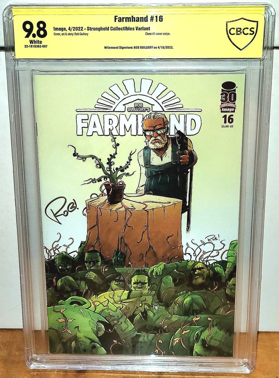 Farmhand #16 CBCS SIGNED by Guillory 9.8 Stronghold Collectibles Store Excl Var LTD 500 Copies Chew #1 Homage by Rob Guillory