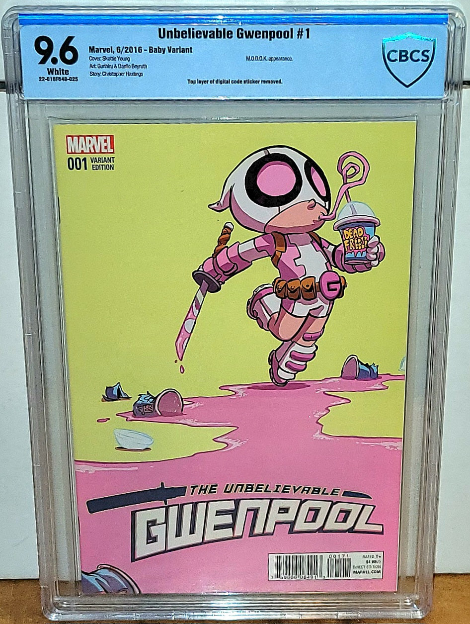 Unbelievable Gwenpool V1 (2016) #1 Skottie Young Variant CBCS 9.6 (1st Appearance & "Death" of Cecil)