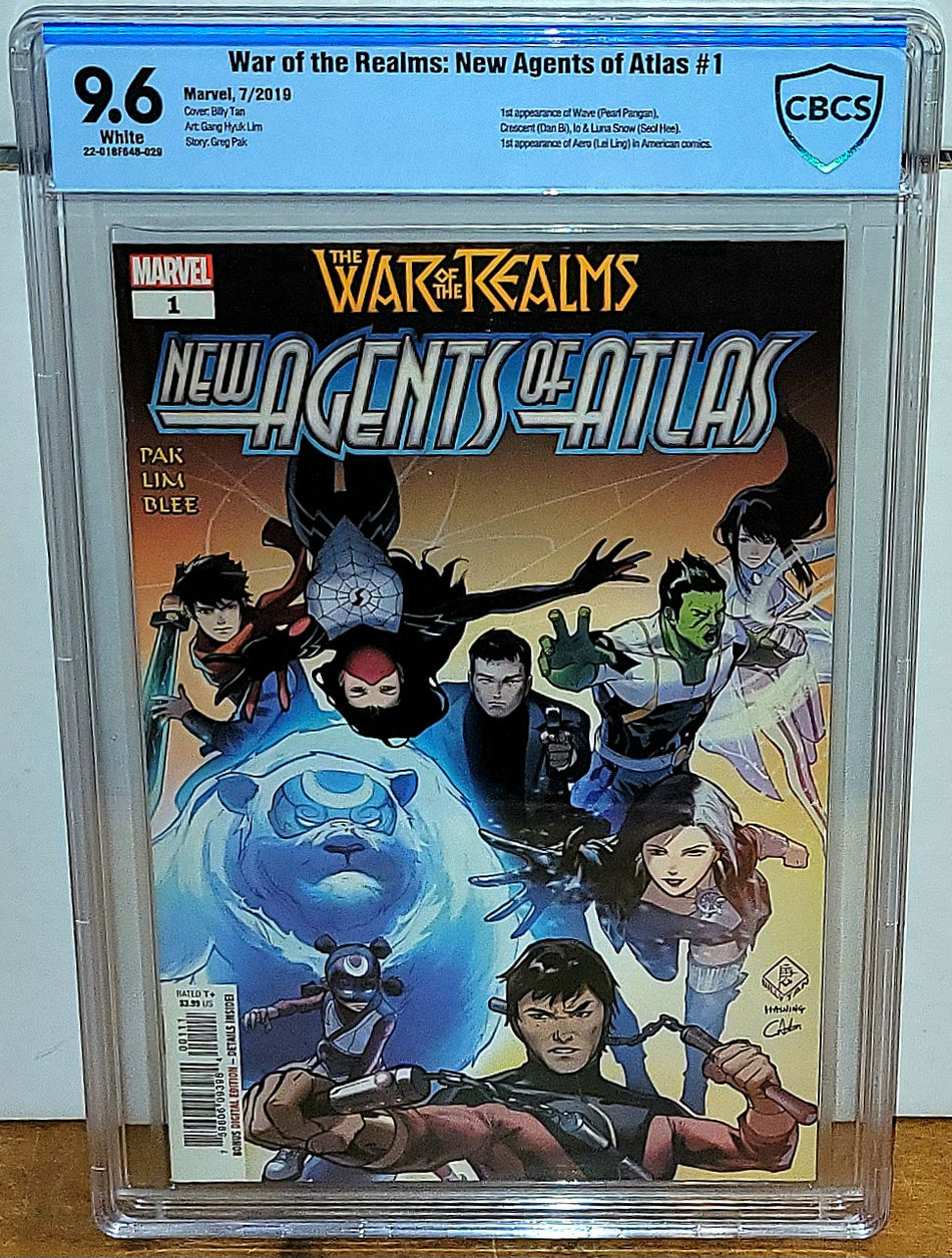 War Of The Realms: New Agents Of Atlas #1 CBCS 9.6 (1st Appearance of Wave, Crescent, Io & Luna Snow - 1st Appearance of Aero in American Comics)