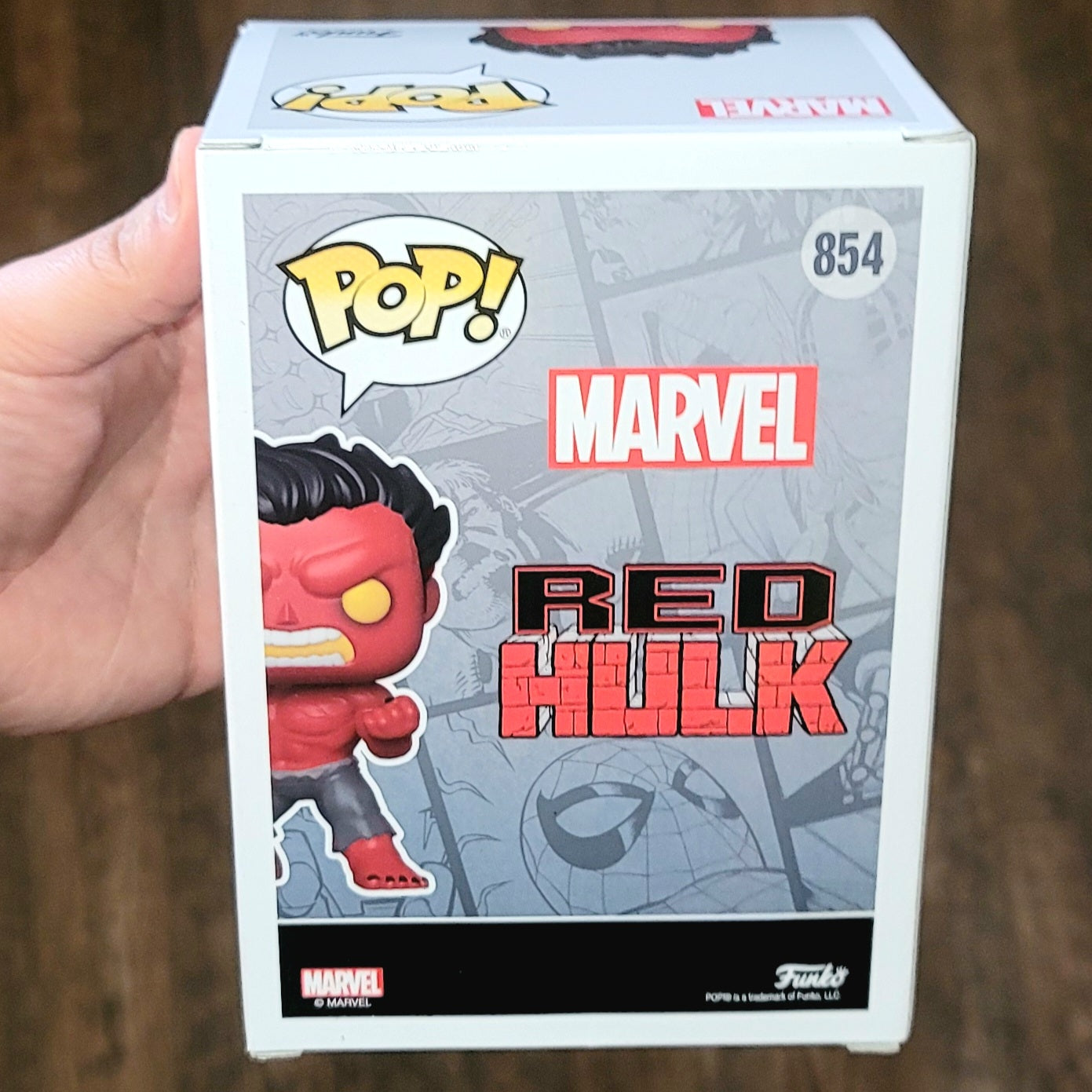 Funko pop marvel hot topic red hulk glow in the dark chase on sale 854