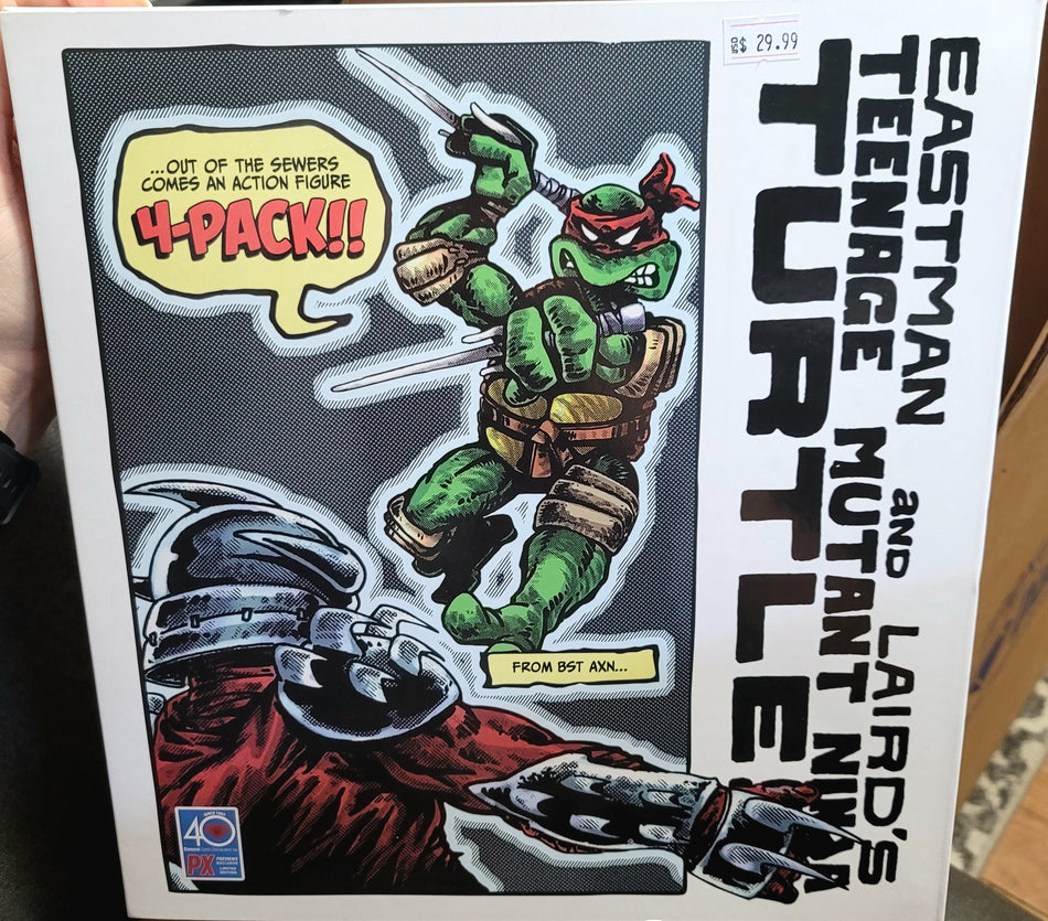 TMNT BST AXN Donatello, Foot Soldier, Raphael & Shredder Action Figure 4 Pack Set