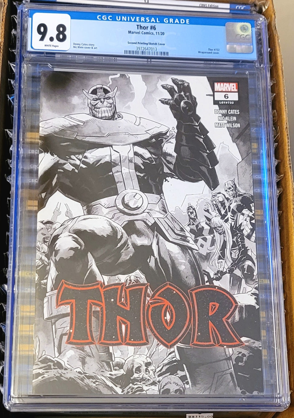 Thor #6 2nd Second Print Sketch Variant CGC 9.8