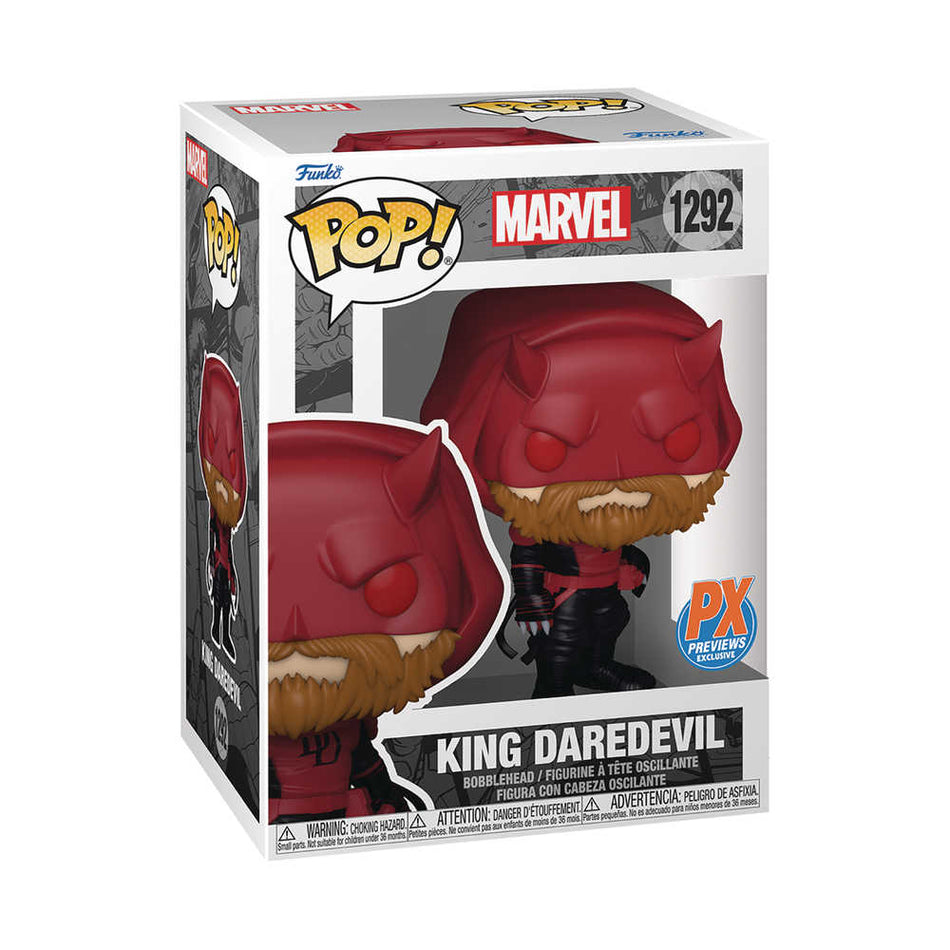 Stock Photo of Pop Marvel King Daredevil Previews Exclusive Vinyl Figure FUNKO Toys and Models sold by Stronghold Collectibles of Acadiana Lafayette, LA