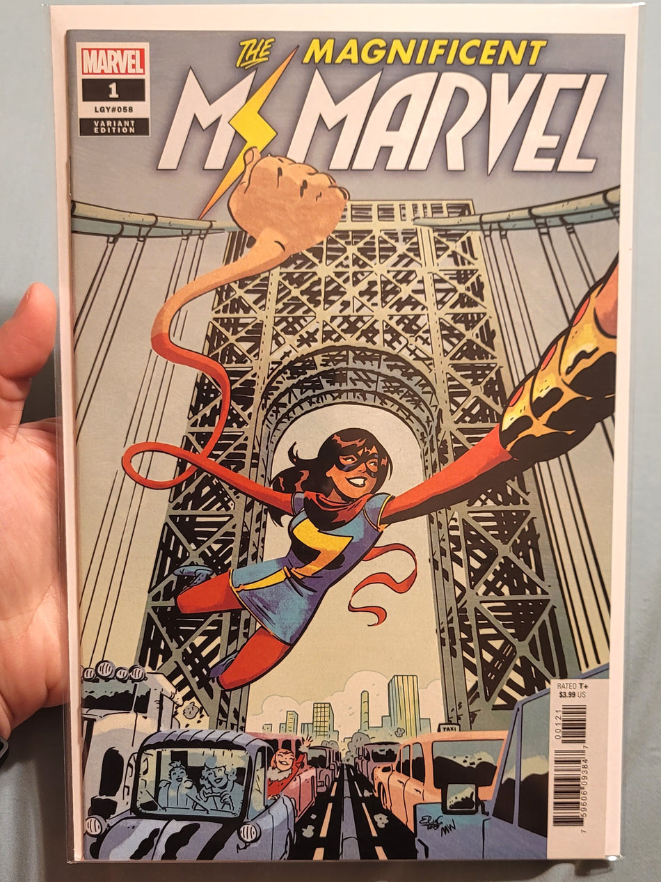 Magnificent Ms. Marvel #1 Elsa Charretier 1:50 Ratio Variant VF+ (Small Tear lower Back Cover)