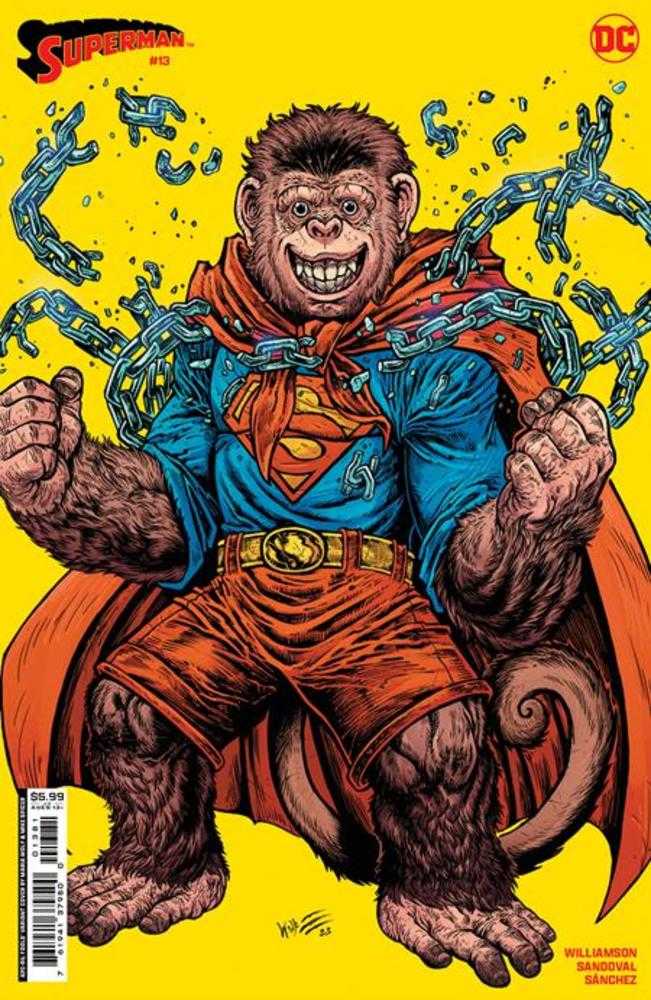 Stock Photo of Superman #13 CVR F Wolf April Fools Beppo Super Monkey Card Stock (House Of Brainiac) Comics sold by Stronghold Collectibles