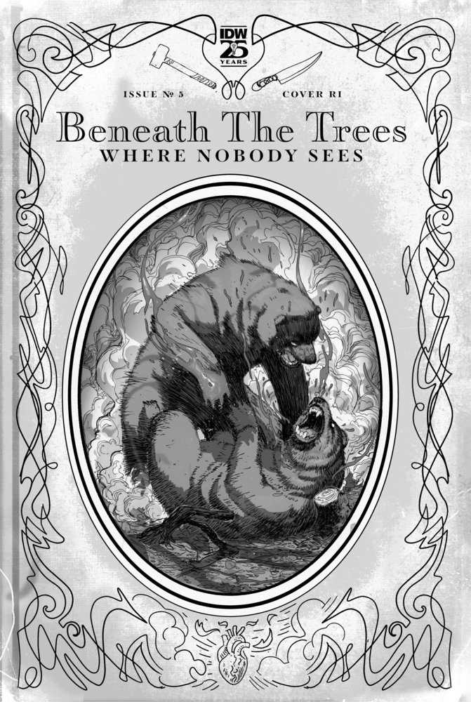 Stock Photo of Beneath The Trees Where Nobody Sees #5 Variant RI  1:25 Rossmo Black & White Comics sold by Stronghold Collectibles