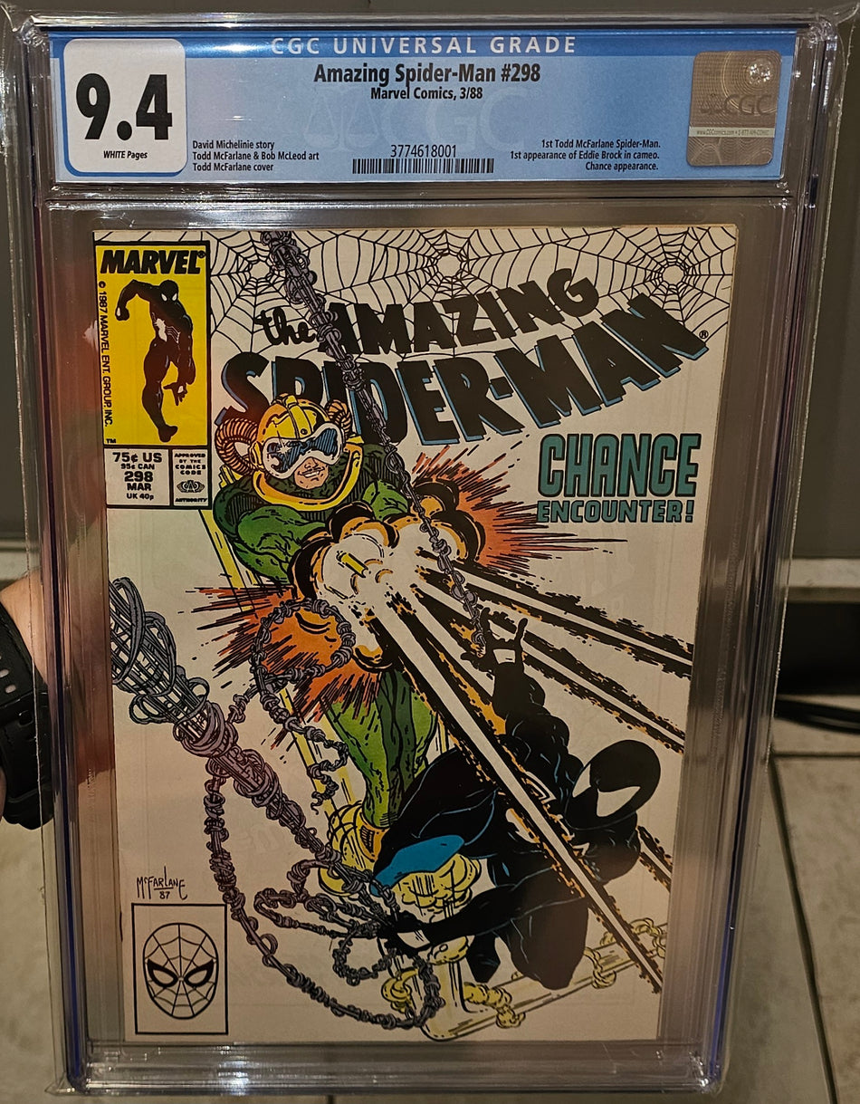 Amazing Spider-Man #298 CGC 9.4 (1st Todd McFarlane Spider-Man - 1st Appearance of Eddie Brock in Cameo)
