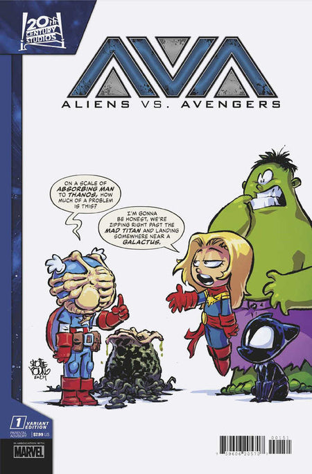 Stock photo of Aliens vs Avengers #1 Skottie Young Variant Marvel Comics Comics sold by Stronghold Collectibles of Acadiana Lafayette, Louisiana