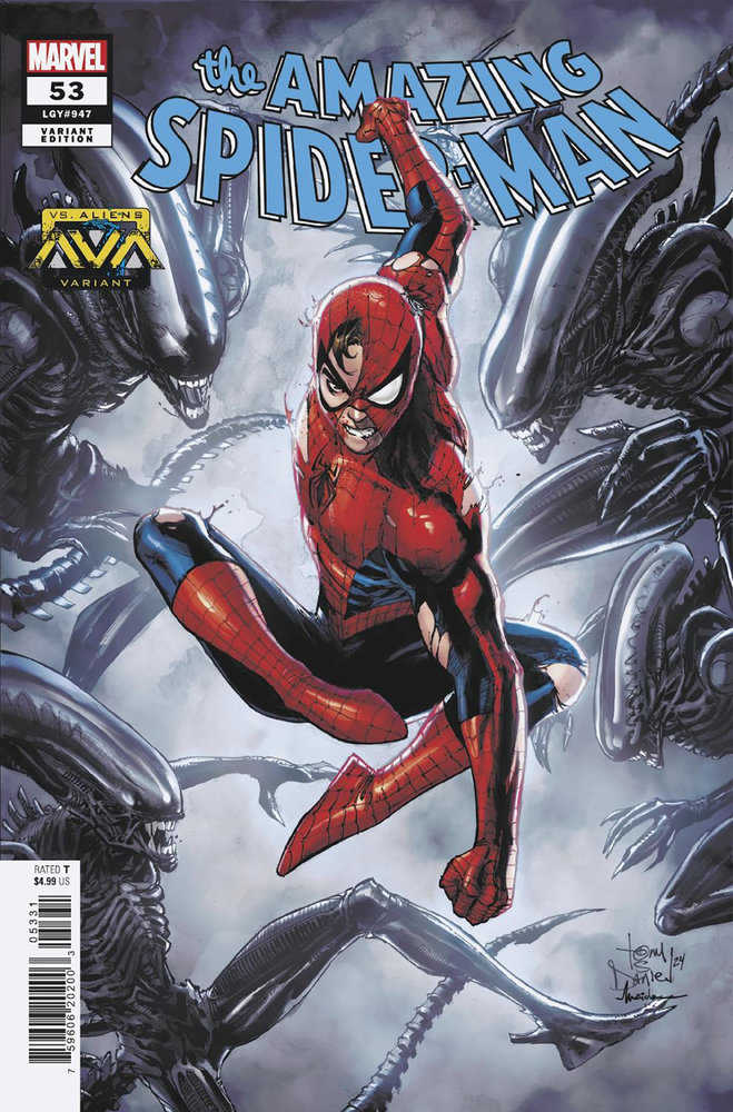 Stock photo of Amazing Spider-Man #53 Tony Daniel Marvel vs. Alien Variant Marvel Comics Comics sold by Stronghold Collectibles of Acadiana, Lafayette, Louisiana