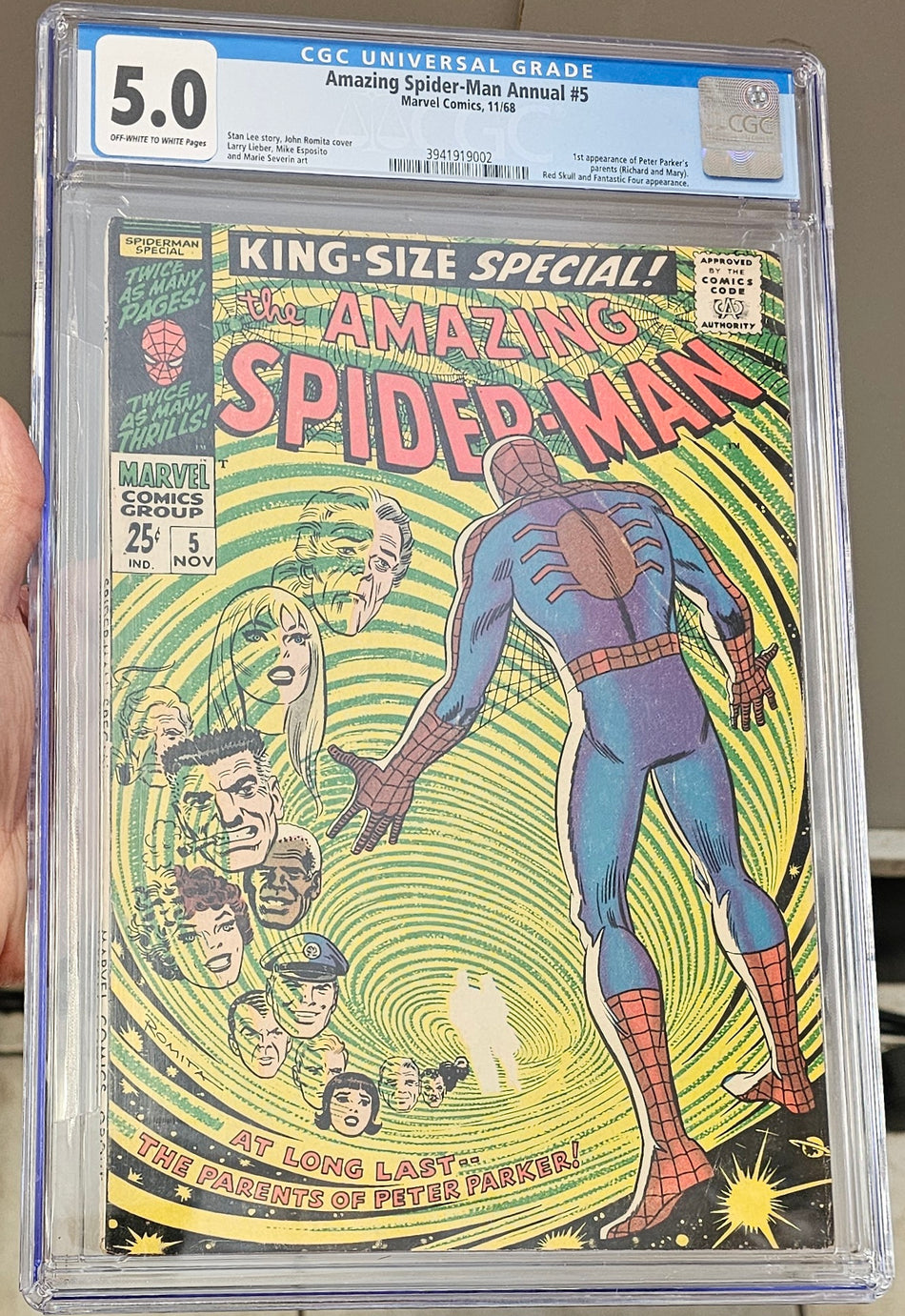 Amazing Spider-Man #5 CGC 5.0 (1st Appearance of Peter Parker's Parents, Richard & Mary)