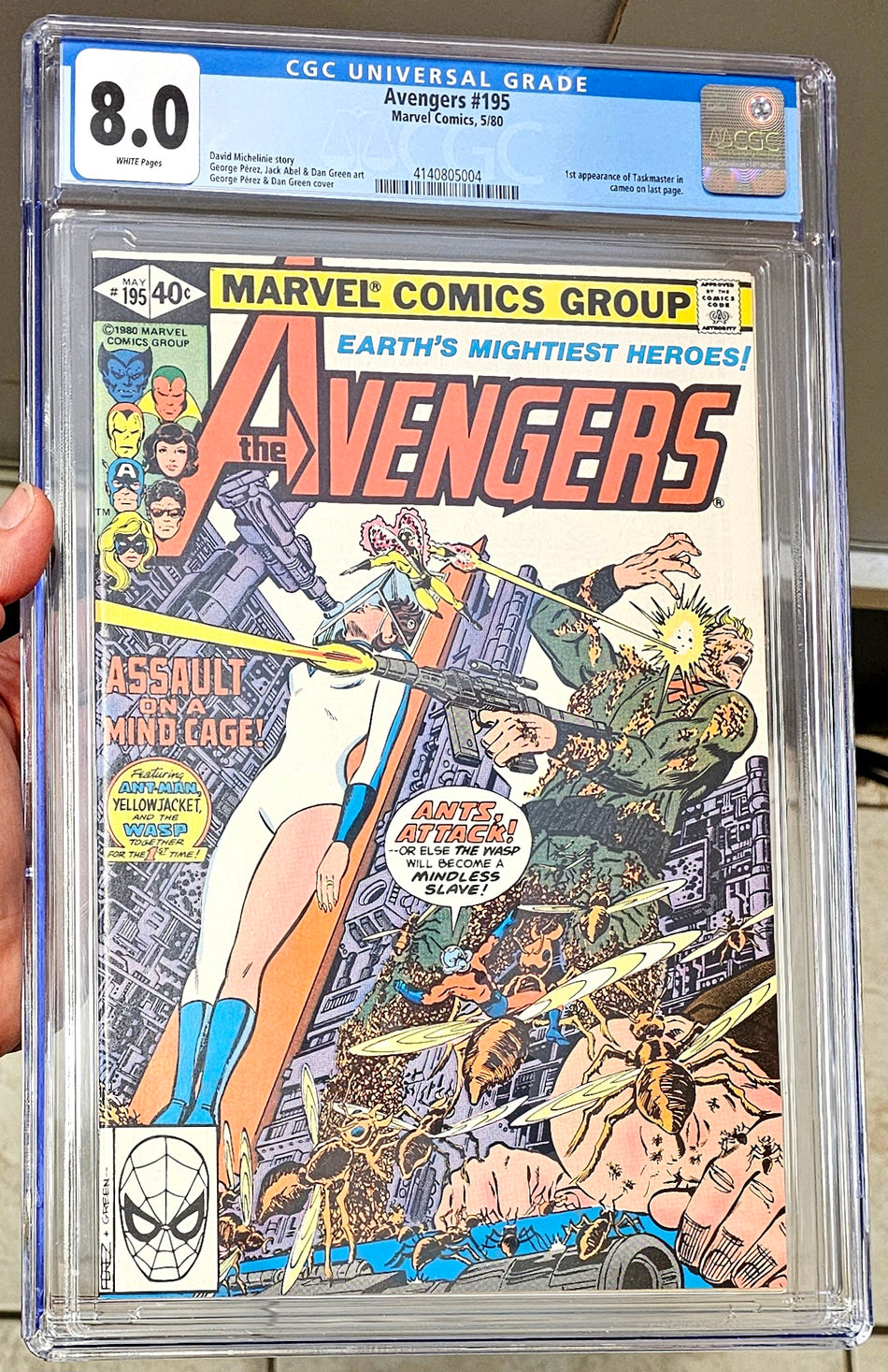 Avengers #195 (1980) CGC 8.0 (1st Appearance of Taskmaster in Cameo)