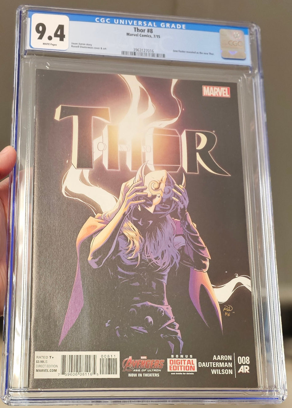 Thor #8 CGC 9.4 (Jane Foster revealed as the new Thor)