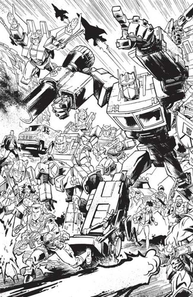 Stock Photo of Transformers #9 CVR G Black & White Jason Howard Connecting EU Anniversary Variant Image Comics Comics sold by Stronghold Collectibles of Acadiana Lafayette Louisiana