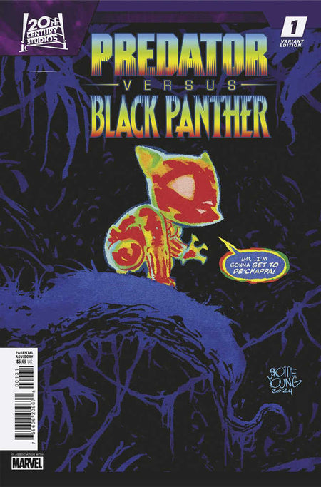 Stock photo of Predator vs. Black Panther #1 Skottie Young Variant Marvel Comics Comics sold by Stronghold Collectibles of Acadiana Lafayette, Louisiana