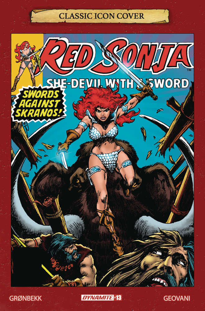 Stock Photo of Red Sonja 2023 #13 CVR G 1:10 Variant Edition Brunner Icon Dynamite Entertainment Comics sold by Stronghold Collectibles of Acadiana Lafayette, LA