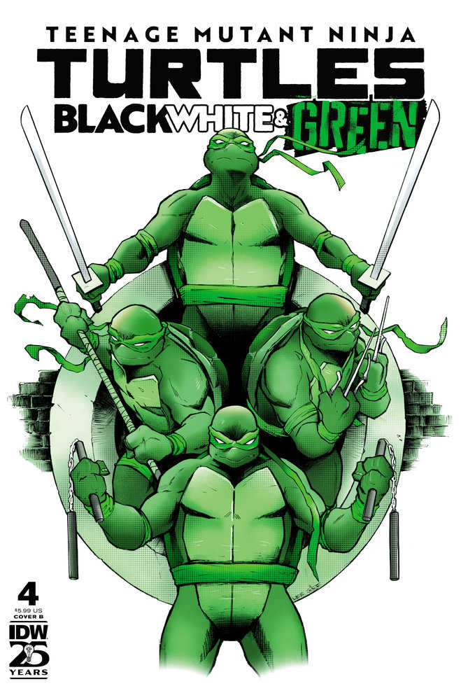 Stock photo of Teenage Mutant Ninja Turtles: Black, White, And Green #4 Variant B Garbett IDW Publishing Comics sold by Stronghold Collectibles of Acadiana Lafayette, Louisiana