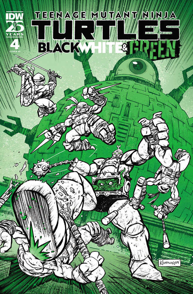Stock photo of Teenage Mutant Ninja Turtles: Black, White, And Green #4 Variant RI 1:10 Catalan Foil Variant IDW Publishing Comics sold by Stronghold Collectibles of Acadiana Lafayette, Louisiana