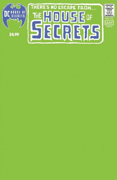 Stock Photo of House Of Secrets #92 Facsimile Edition (2024) CVR C Blank Variant DC Comics Comics sold by Stronghold Collectibles of Acadiana Lafayette, Louisiana