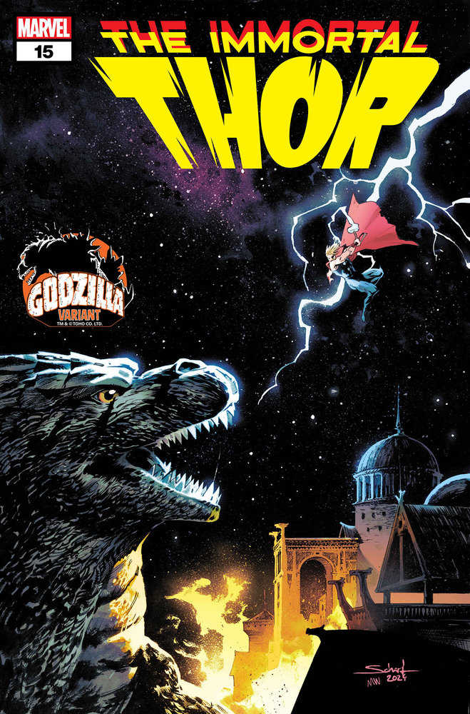 Stock Photo of Immortal Thor #15 Jonas Scharf Godzilla Variant Marvel Comics Comics sold by Stronghold Collectibles of Acadiana Lafayette, LA