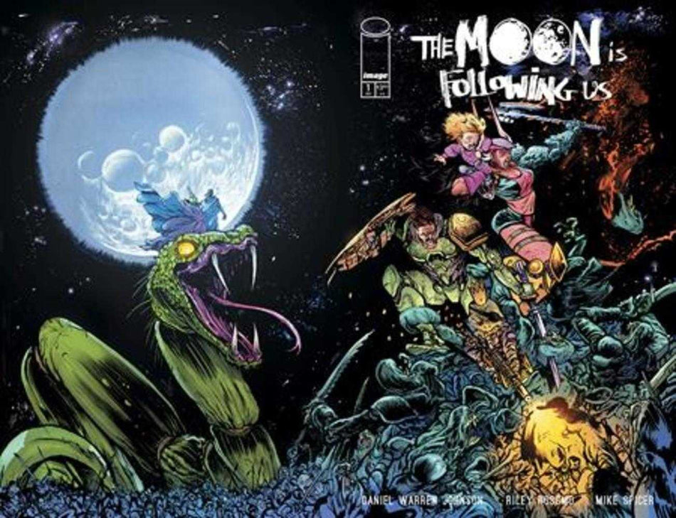 Stock Photo of The Moon Is Following Us #1 (Of 10) CVR B Daniel Warren Johnson & Mike Spicer Wraparound Variant Image Comics Comics sold by Stronghold Collectibles of Acadiana Lafayette, LA