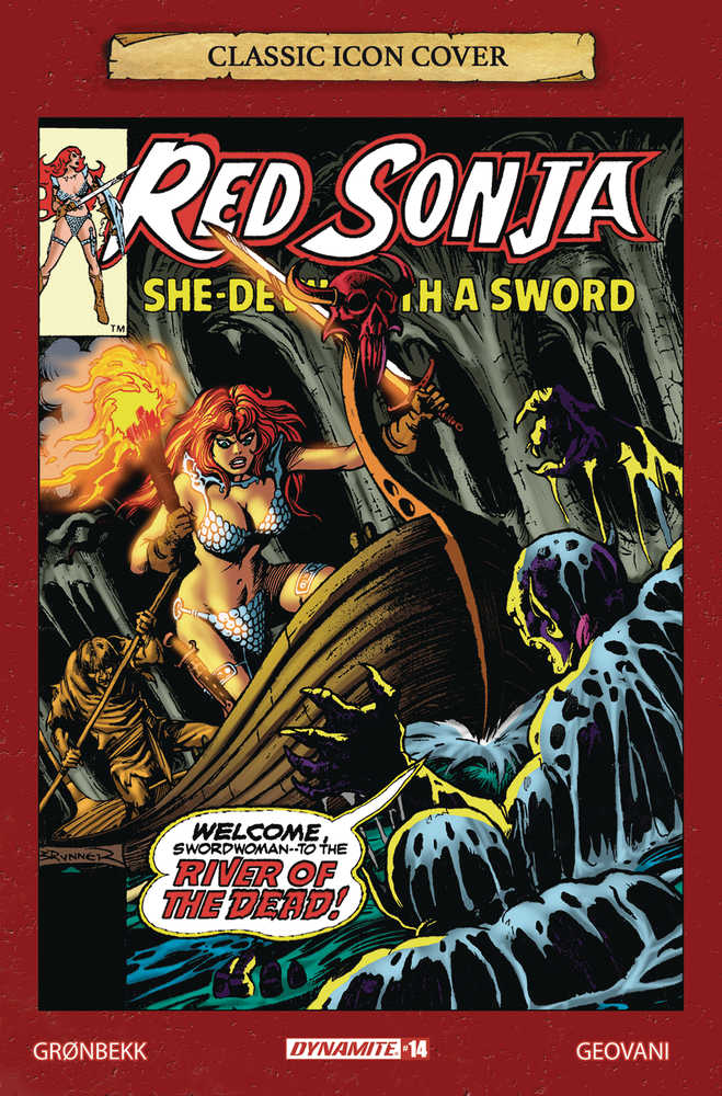 Stock Photo of Red Sonja 2023 #14 CVR G 1:1:10 Brunner Icon Dynamite Entertainment Comics sold by Stronghold Collectibles of Acadiana Lafayette, LA
