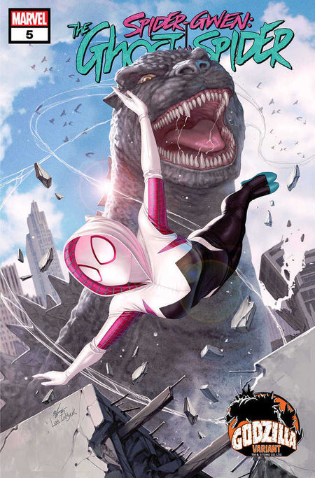 Stock Photo of Spider-Gwen: The Ghost-Spider #5 Inhyuk Lee Godzilla Variant Marvel Comics Comics sold by Stronghold Collectibles of Acadiana Lafayette, LA