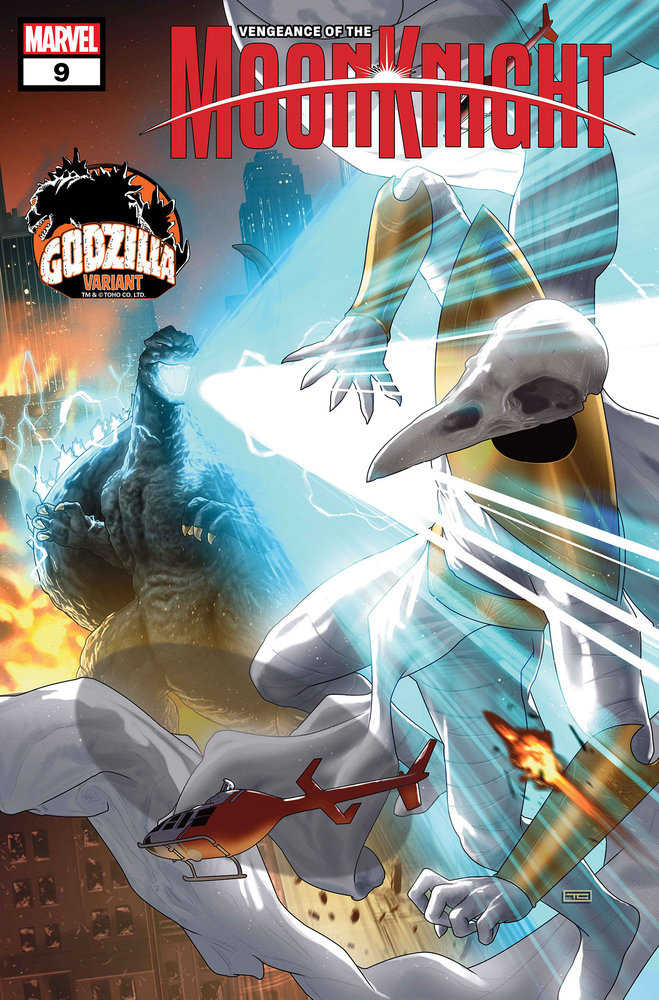 Stock Photo of Vengeance Of The Moon Knight #9 Taurin Clarke Godzilla Variant Marvel Comics Comics sold by Stronghold Collectibles of Acadiana Lafayette, LA