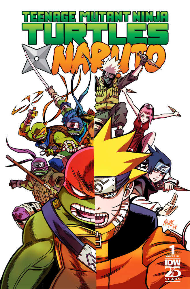 Stock Photo of Teenage Mutant Ninja Turtles X Naruto #1 Variant RI 1:25 Smith IDW Publishing Comics sold by Stronghold Collectibles of Acadiana Lafayette, LA