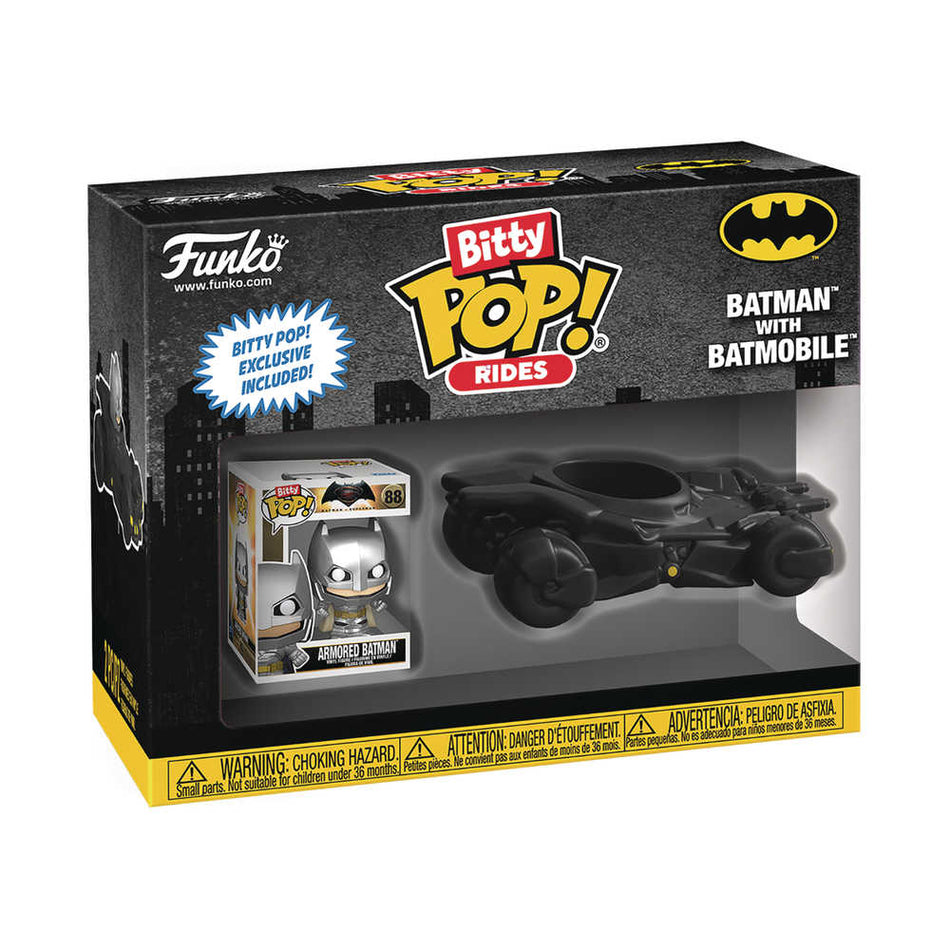 Stock Photo of Bitty Pop Ride DC Batman W/Batmobile FUNKO Toys and Models sold by Stronghold Collectibles of Acadiana Lafayette, LA