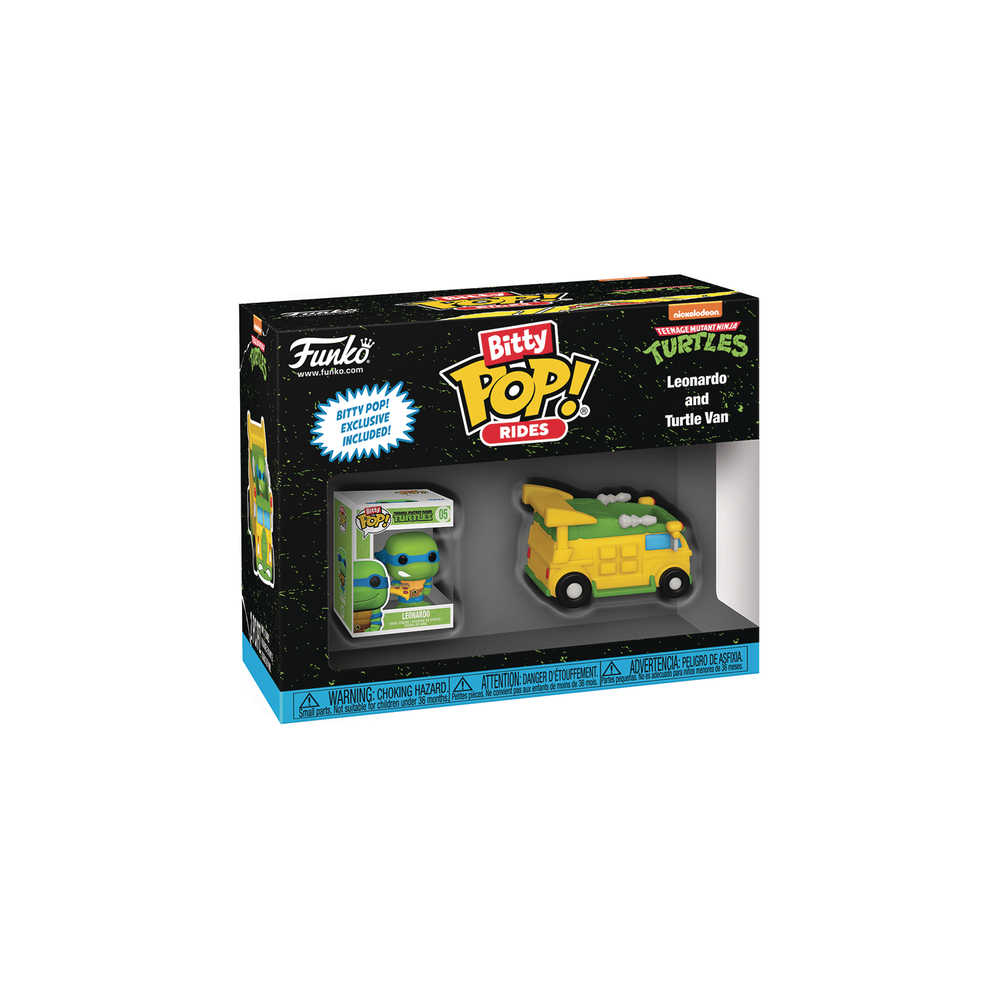 Stock Photo of Bitty Pop Ride Teenage Mutant Ninja Turtles Leonardo W/Van FUNKO Toys and Models sold by Stronghold Collectibles of Acadiana Lafayette, LA